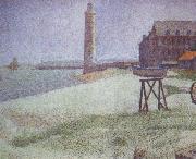 Georges Seurat The Lighthouse at Honfleur oil